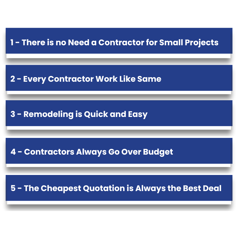 Misconceptions About Home Renovation Contractor